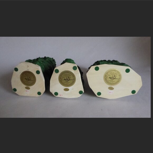 9” VINTAGE STUDIO G DAVID FRYKMAN STUDIO POLAR BEAR CHRISTMAS TREE FIGURE SET - Picture 14 of 16